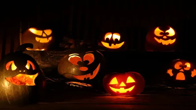 Labu Halloween Dan Malam Halloween HD wallpaper