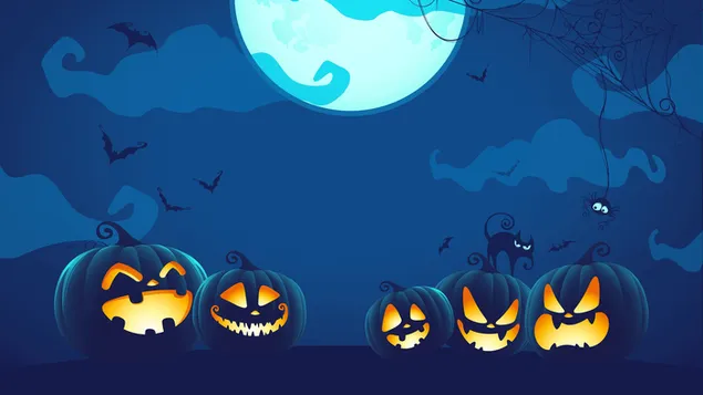 Halloween Pumpkins at Night download