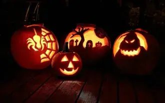 Tapeta Halloween tekvicový cintorín HD