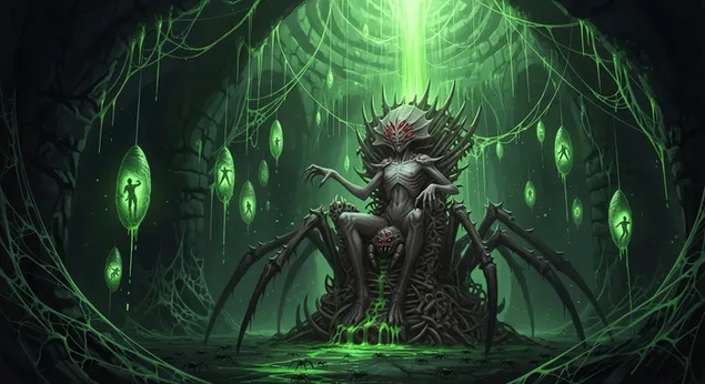 niurus helovino reginys: monstriska voragyviu karaliene valdo zerincia zalia sviesa atsisiusti