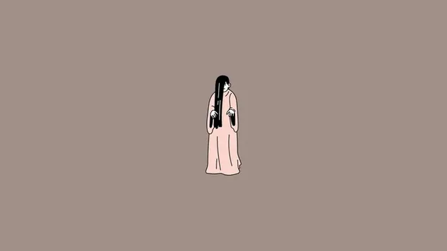 Halloween - Sadako, minimalist 4K wallpaper