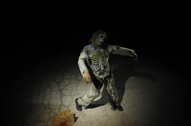 Hình nền Halloween Skeleton Man 4K
