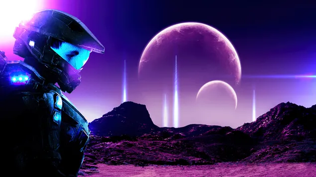 Halo Game Video Planets 4K טפט