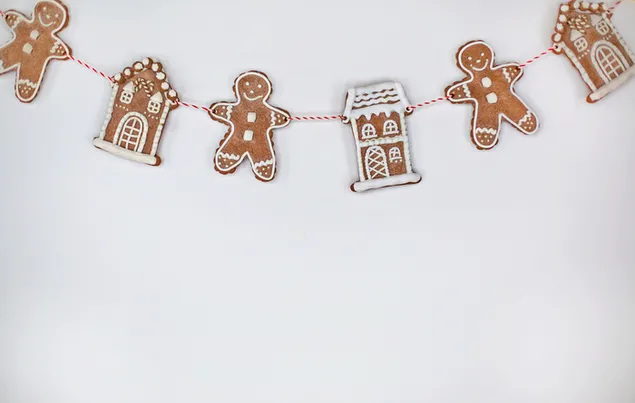 挂姜饼屋和姜饼人 4K 壁纸