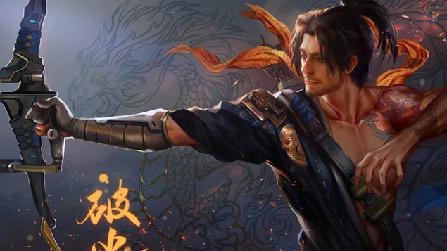 Ханзо Схимада - Оверватцх (Видео игра) 4K позадина