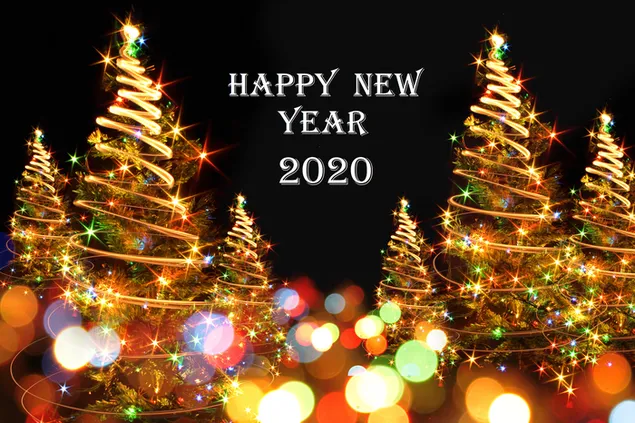 Gelukkig nieuwjaar 2020 met de warmste kerstwensen 2K achtergrond