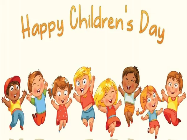 Alles Gute zum Kindertag Kinder 2K Hintergrundbild