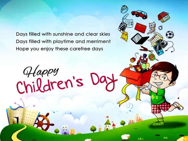 Happy Children's Day Citaat 2K achtergrond