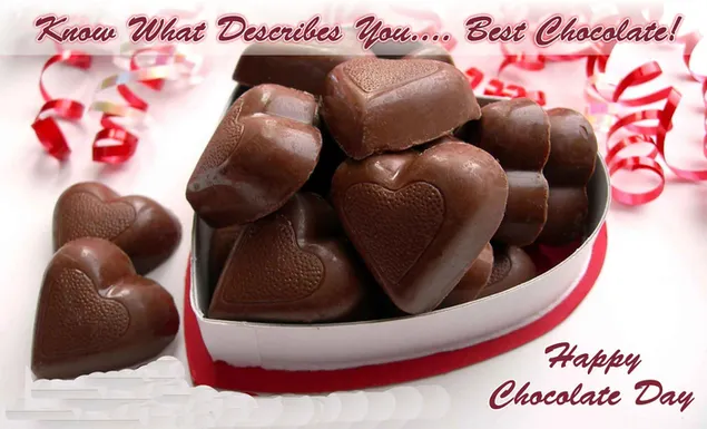 Happy chocolate day chocolaatjes in rood-wit snoepdoosje download