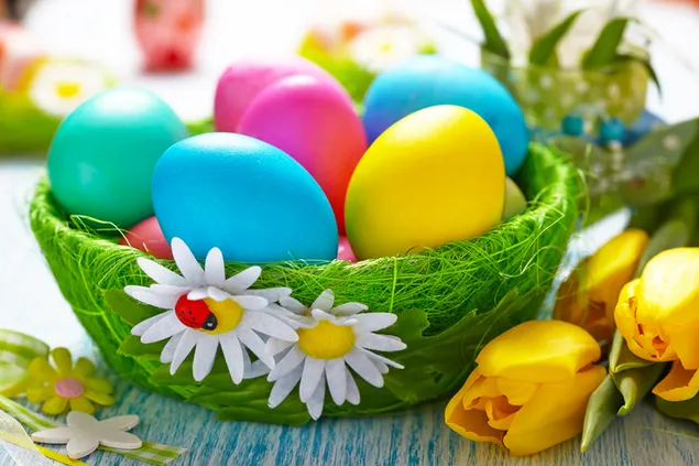 Happy Easter Color Egg Basket