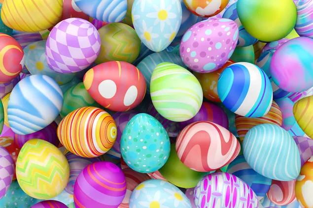 Happy easter colors egg download