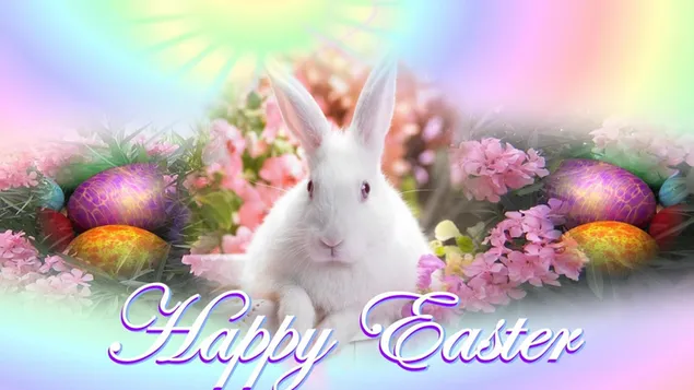 Frohe Ostern Hinweis Kaninchen herunterladen