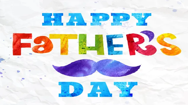 Feliz Día del Padre - Deseos Coloridos 2K fondo de pantalla