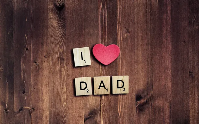 Fijne Vaderdag "Ik hou van papa" 2K achtergrond