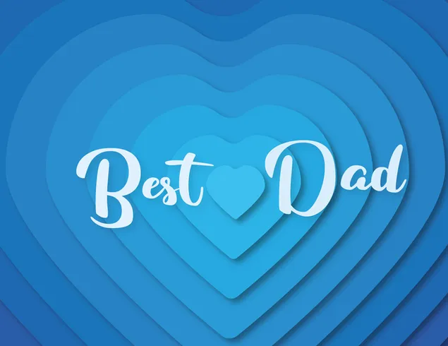 Happy Father's Day in blue background best dad 6K wallpaper