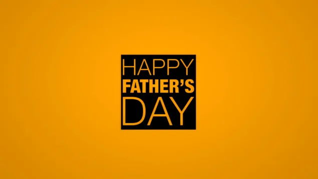 Glücklicher Vatertag - orangefarbener Hintergrund HD Hintergrundbild