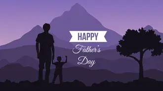 Happy Father's Day silhouette 8K wallpaper