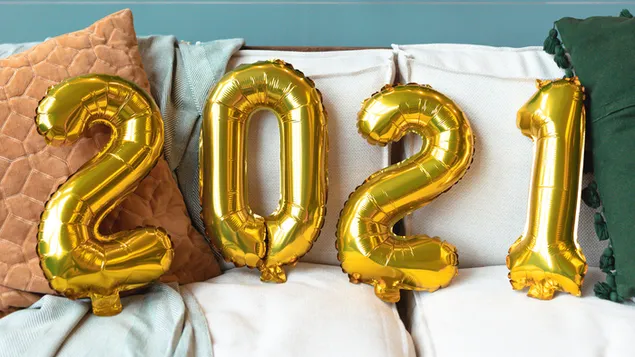 Hình nền Chúc mừng năm mới vàng ~ 2021 ~ 4K