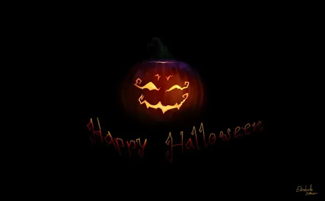 Happy Halloween From Jack-o'-lantern. HD wallpaper