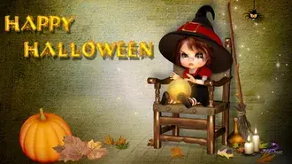 Halloween Fericit Vrăjitoarea HD imagine de fundal