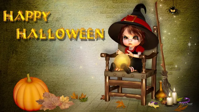 Fijne Halloween kleine heks download