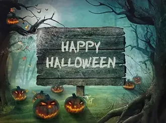 ジャックオーランタンの笑顔でハッピーハロウィン 4K 壁紙