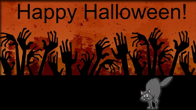 Tapeta Veselý Halloween: Zombie ruce HD