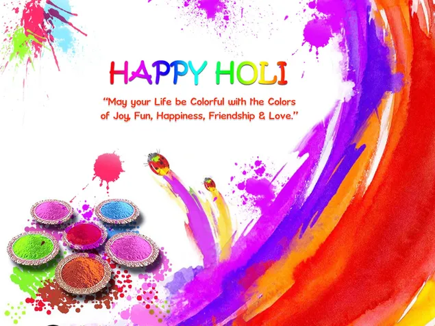 Happy Holi: Moge je leven kleurrijk zijn met de kleuren van vreugde download