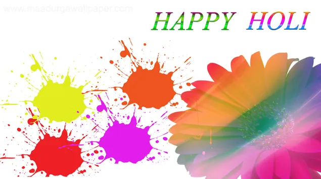 Happy Holi to everyone. 2K wallpaper