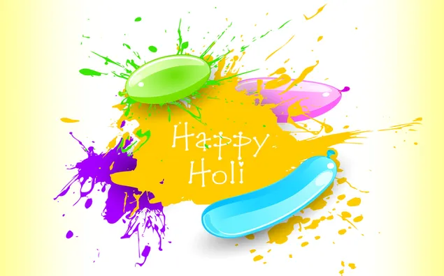 Happy Holi Wish 2K wallpaper