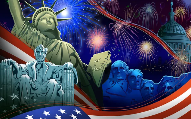 Glædelig uafhængighedsdag! Amerika HD tapet