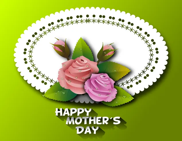 Happy Mother's Day Note  Green Font