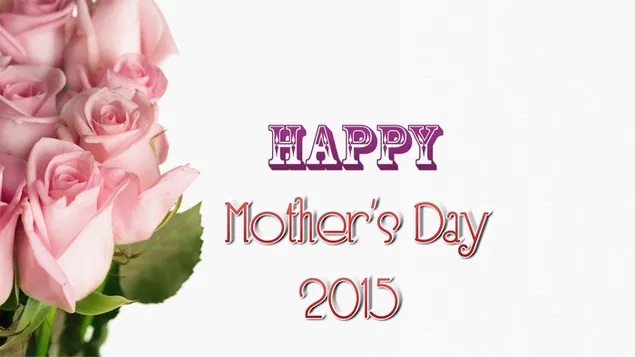 Hình nền Ngày của mẹ hạnh phúc - hoa hồng màu hồng HD