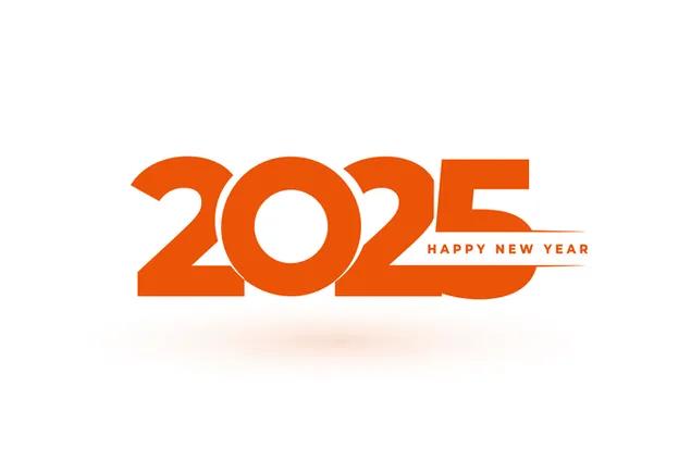 שנה טובה, כתום 2025 4K טפט