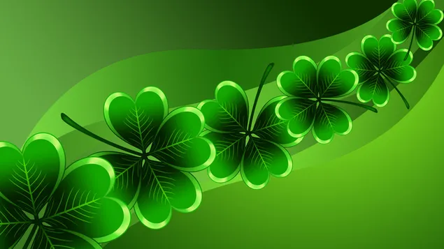 Hình nền Lá xanh chúc mừng ngày thánh Patrick (thiết kế màu xanh lá cây) HD