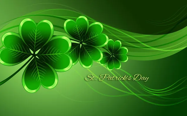 Selamat hari daun hijau Saint Patrick (Hari St. Patrick)