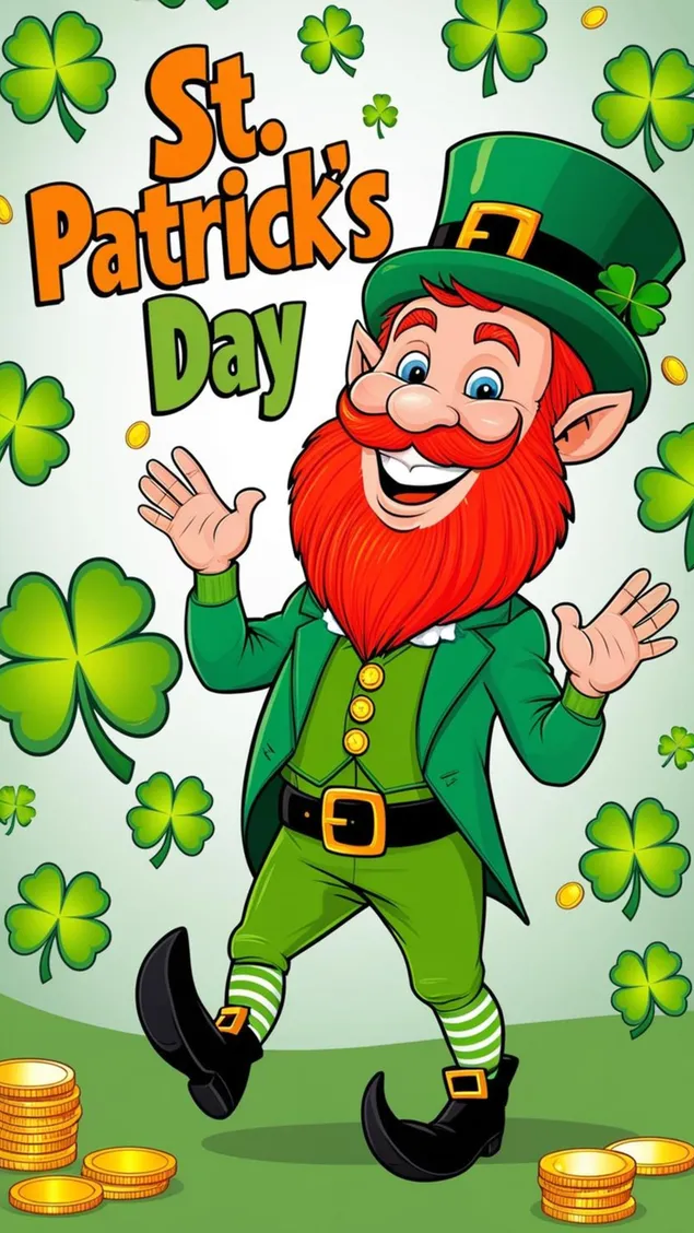 Fröhliche St. Patricks Day-Illustration 4K Hintergrundbild