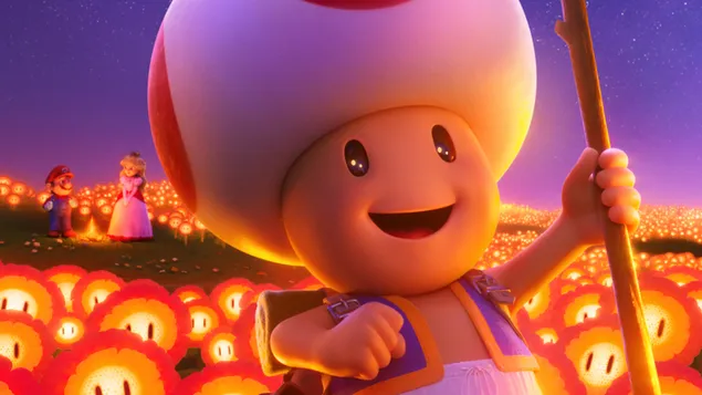 Happy Toad - Super Mario Bros. (pel·lícula) 4K fons de pantalla