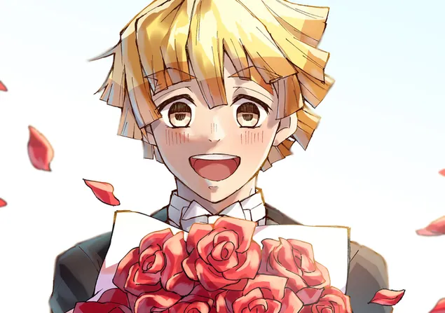 帶著花束的快樂 Zinetsu 2K 壁紙