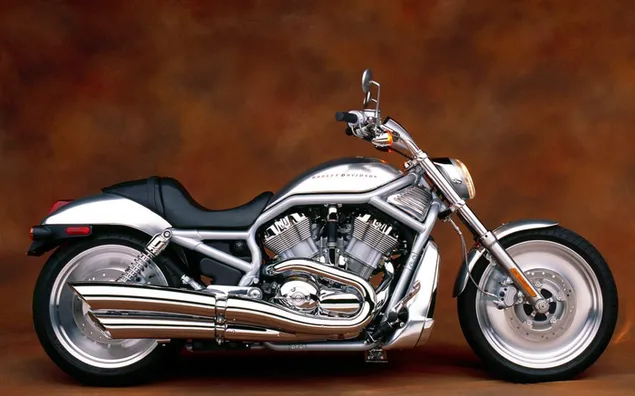 Harley Davidson Chopper Plata