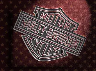 Tapeta Červené a černé logo Harley Davidson HD