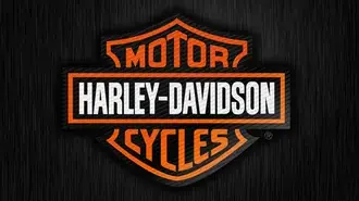 Tapeta Harley-Davidson Orange White Amblem HD