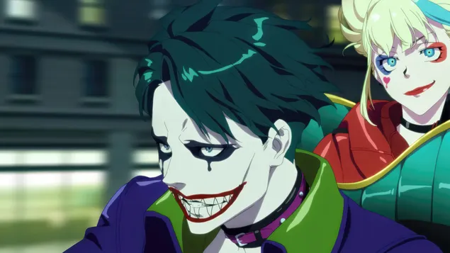 harley quinn en joker van suicide squad isekai-anime aflaai