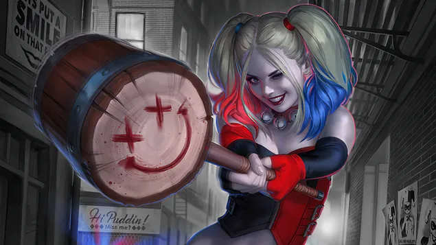 Harley Quinn en Smiley hamer aflaai