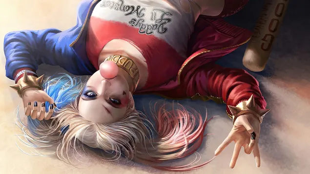 Harley Quinn (DC) Tegneserier Art 4K baggrundsbillede