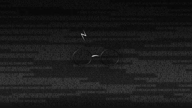 Harry Potter glasses on Black quotes minimalist HD wallpaper download