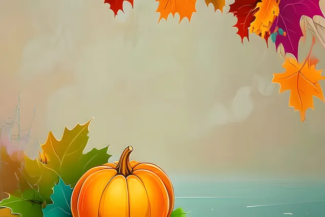 obesek zetve z jesenskimi listi in bucami prenos