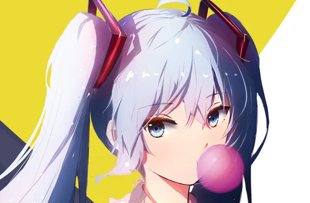 Hatsune Miku Bored کاغذدیواری  2K