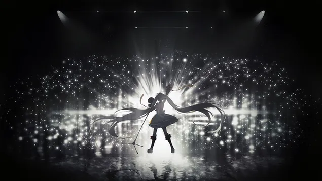 Concert nocturne Hatsune Miku HD fond d'écran