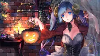 Hatsune Miku boszorkány 2K háttérkép